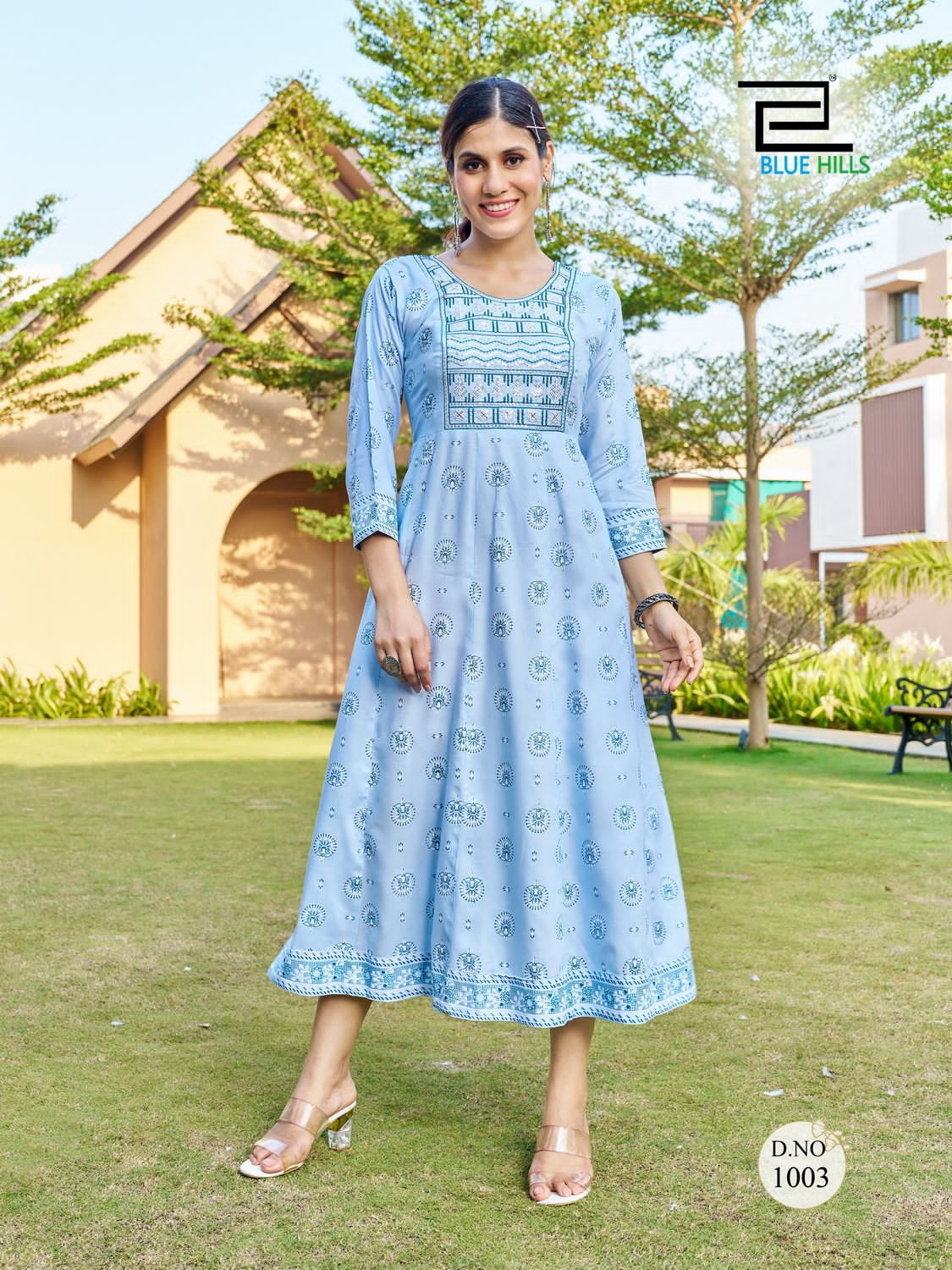 Blue Hills Zest Gown Style Anarkali Plus Size Kurtis Catalog
